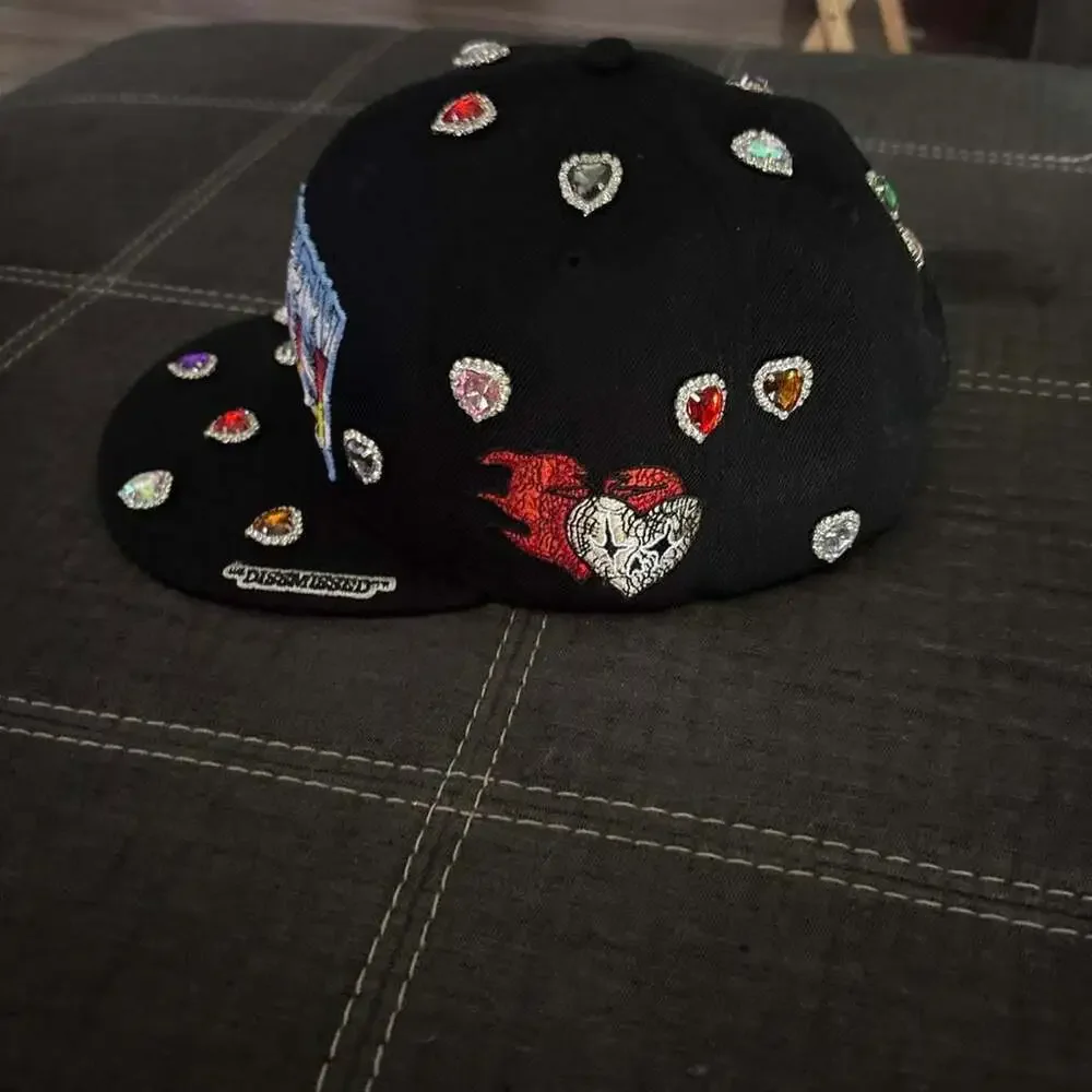 Dismissed Toxicity Snapback Hat with Rhinestones